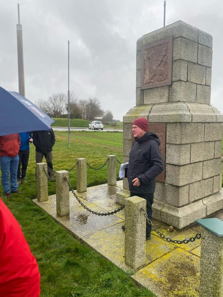 Professor Gary Sheffield giving a battlefield tour talk